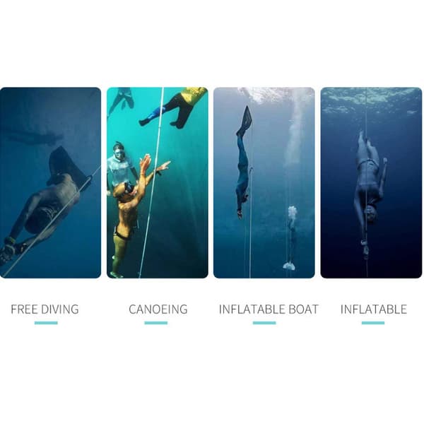 Scuba Diving Armband Nylon Webbing bälte Sticker Rostfritt stål D-ring rem