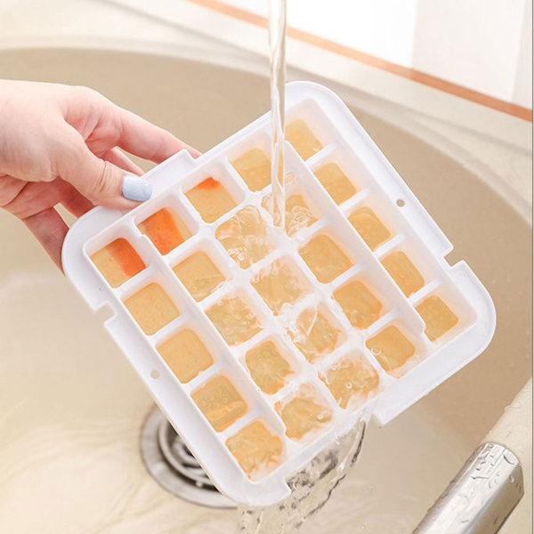Dubbellagers form med issked Ice Cube bricka Kökstillbehör Iskubsformar för att göra is i köket White
