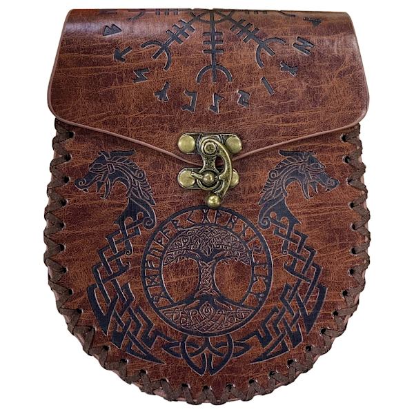 Keskiaikainen keinonahkainen pussi Kannettava kukkaro Keskiaikainen vyölaukku Vintage Renaissance Vyölaukku Noppapussi miehille naisille lapsille