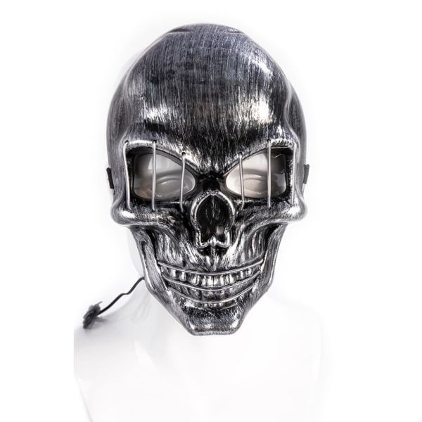 LED Glödande Masker Skull Shape Ljusmask Dansfester Bar Dance Mask PP Masker
