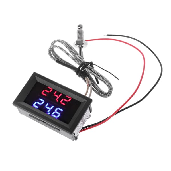 K-typ termoelement temperatursensor LED-display intern och extern temperatursensor