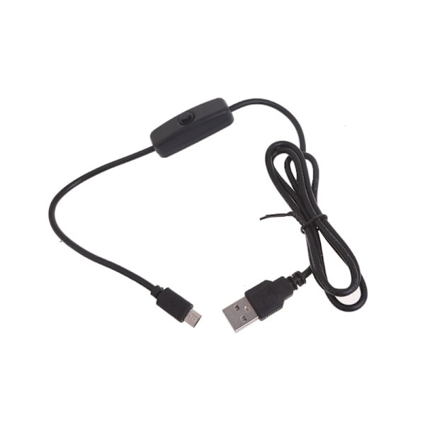 Micro USB Strømladekabel med Bryter USB2.0 til MicroUSB Konverter for RaspberryPi USB til micro USB Kabel