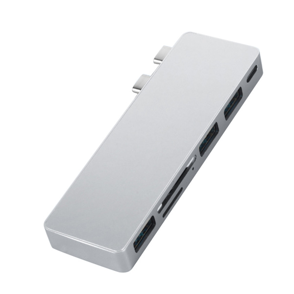 USB C Hub 3.0 Porte, TF/SD Kortlæser USB-C Strømforsyning til MacBook Pro Air