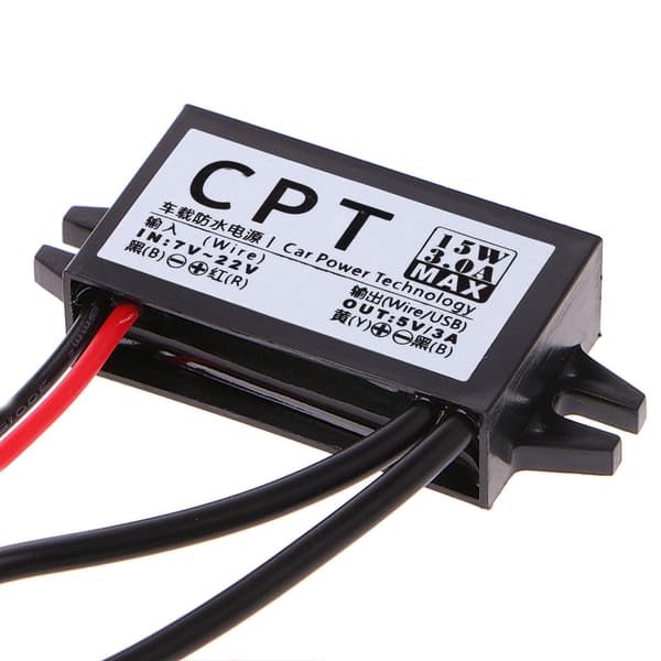 DC Konverter 12V Til 5V 3A Dobbelt 2 USB Til Bil Strøm Regulator Spændingstrin