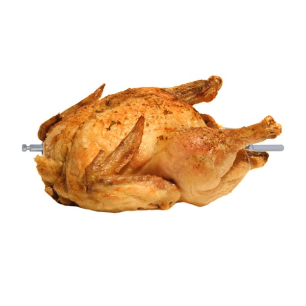 Rostfritt stål Kyckling Stek Gaffel Roterande Bakning Stek Kyckling Gaffel BBQ Kyckling Gaffel för utomhusgrillar