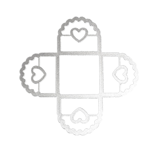 Hjerteboks Metalskærende Dies Scrapbooking Stencil Die Cuts Kort Prægning DIY Fotoalbum Skabelon Form Dekoration Håndværk