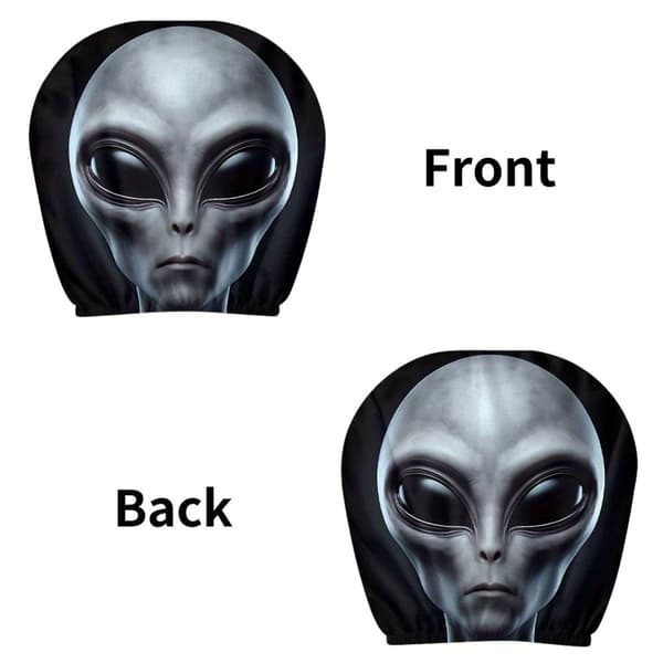 Bilbarnstolsöverdrag Alien Ansiktsuttryck Snabb Installation Nackstödsöverdrag
