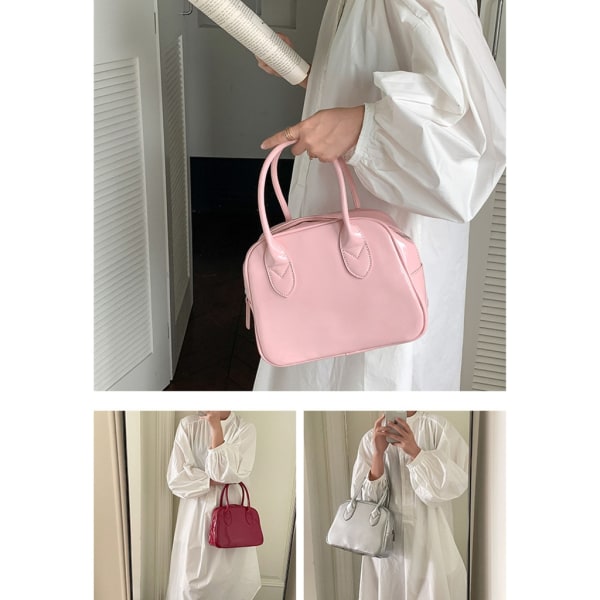 Kvinnor PU läder Tote Bag Messenger Bag Mode Shopping Bag Dam Telefon Pouch Handväska Handväskor Red
