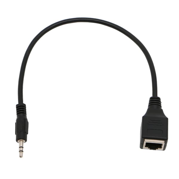 1 stk. 3,5 mm hanstik TRS lydkabel til RJ45-stik Ethernet-adapterkabel