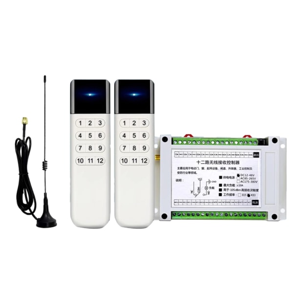 Enkel trådlös kontroll för lampa Flera enheter 12V24V 220V 12-kanals fjärrkontroll Intelligenta fjärrkontroller 2