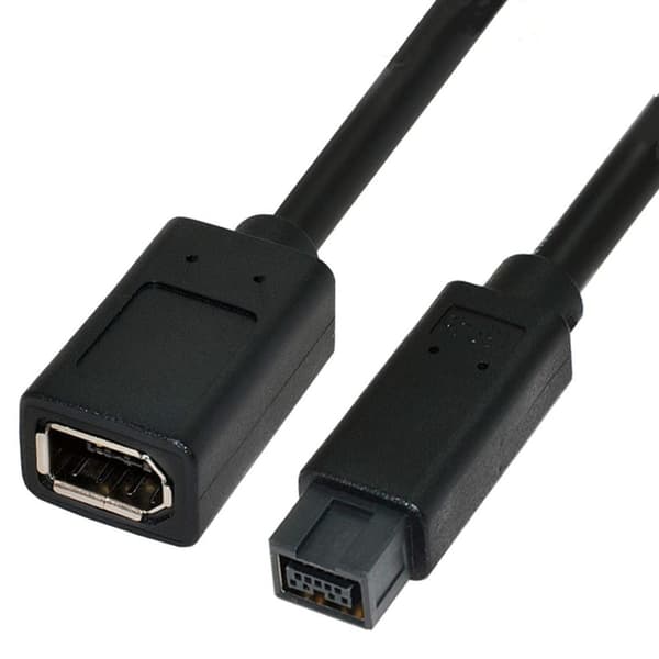 IEEE 1394 6-bens han-hun til 1394b 9-bens han-adapterkabel til digitalkamera