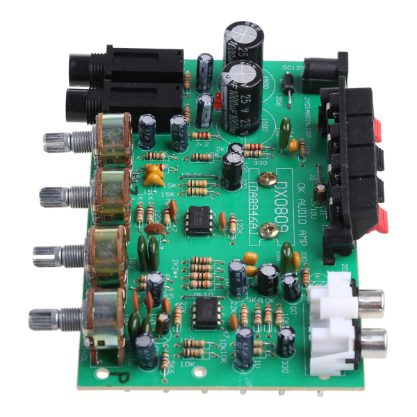 TDA 8944/8946 Stereo High Power DIY-högtalarförstärkarkort för DC 12V-2A Utrustad med dubbla filterkondensatorer