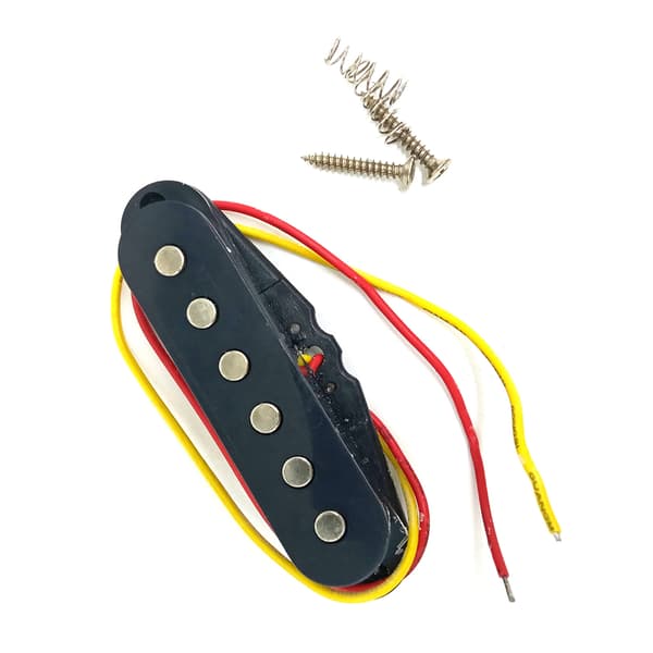Strat Style elgitarr Pickup Kit, Single Coil Pickup Laddad Highout Pickup Ersättning Passar för 6-strängad gitarr Black