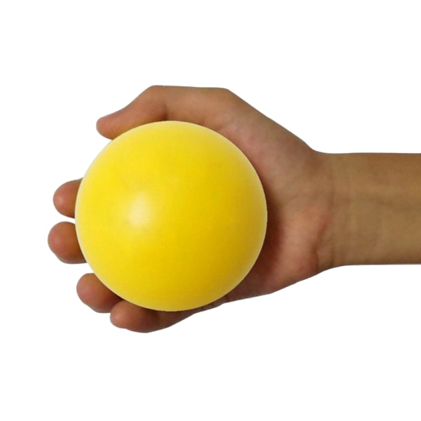 Fingerstärkande grepp Massager Hand Stresstränare Boll Rund Form Squeeze Träningsverktyg Muskelstärkande Boll Yellow