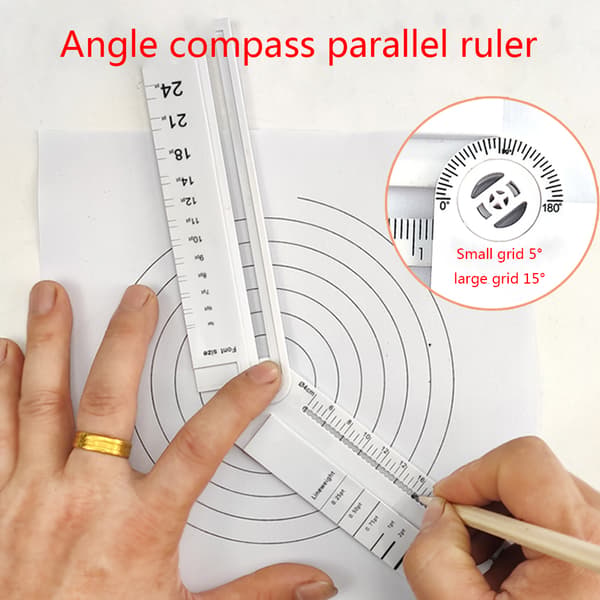 30 cm Transparent Rektangulär Linjal Teknik Mätning Konstruktionsverktyg
