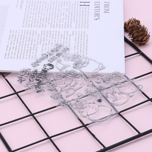 Santa-Claus Silikonstämplare Klara Scrapbooking-stämplar för julkortstillverkning DIY Scrapbooking Album Invitation