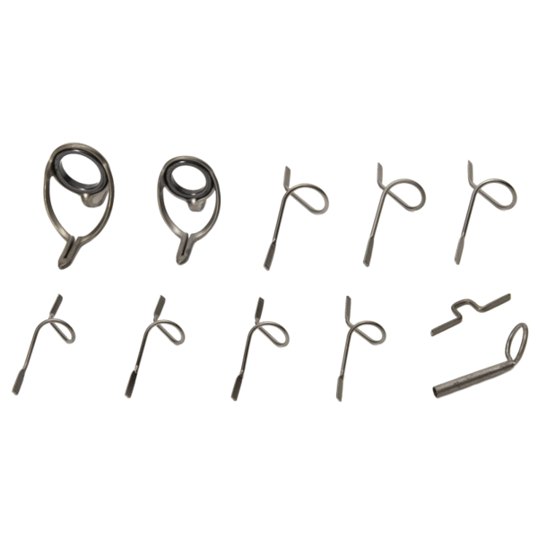 11 stycken flugspöguide set fiskespets reparationssats hård orm guide spets krok kast spö guide fiske reparation kit Gun Color