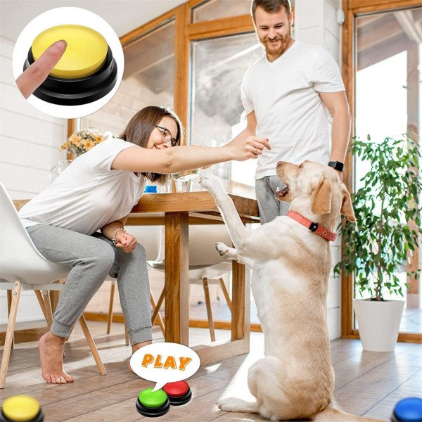 Rolig hund Inspelningsbar leksak Resor Pratande Pet Starters Pet Talande knappar Bärbar Pet Dog Communication Supplies