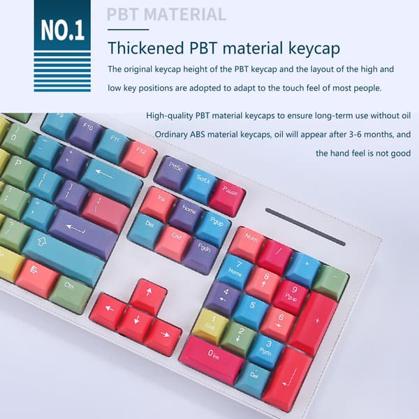 114 Taster PBT Dye Subbed Keycap Cherry Profil For MX Switch Cloner Mekanisk