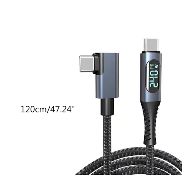 För Thunderbolt4-kabel USB 4-kabel för telefon 15 Laddare 40 Gbps Dataöverföring 8K Display Stöd 240W Laddning USB C Straight head