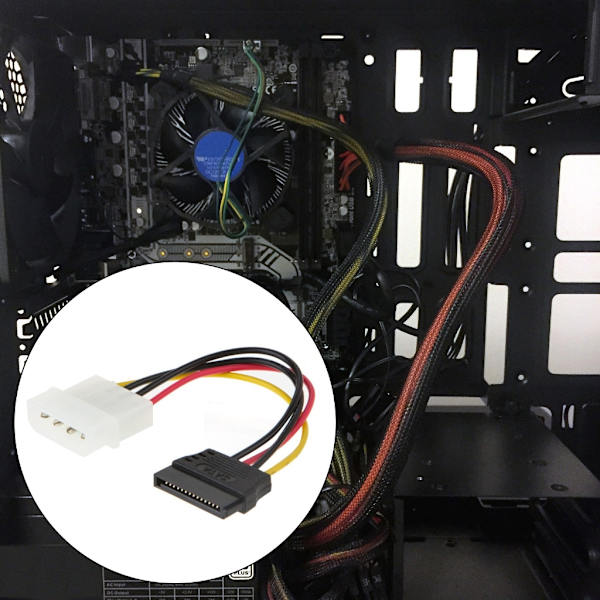 15-ben hun til 4-ben han forlænger strømkabel til stationær computer HDD Harddisk