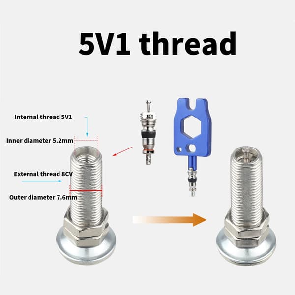 Universal Cykelventilsadapter Set Aluminiumlegeringar Cykelventilsadapter
