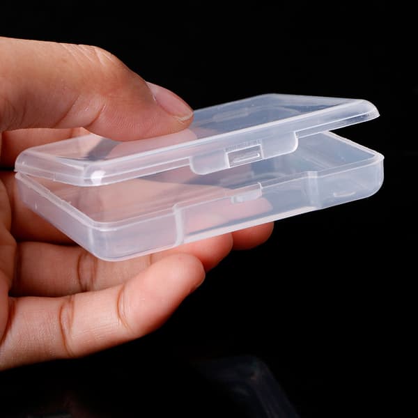 Rektangulär Förvaringslåda i Plast Klar Transparent Behållare Organizer