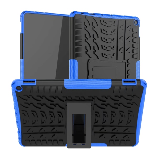 10,1" för Case for Fire HD- 10/10 Plus 2021 Heavy Duty Rugged helkroppshybrid Stötsäker droppe för cover för Blue HD10