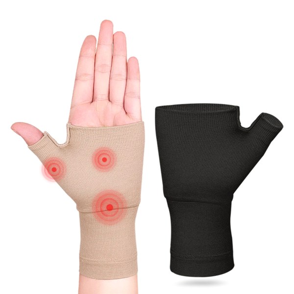 Handled tumstöd ärm Kompression Tenosynovit Artrit Handskar Hand Brace Color S