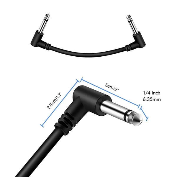 3 stk. guitarpedal-patchkabler effektpedal-boardkabel holdbar forbindelse