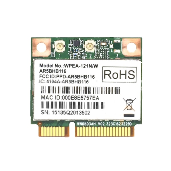 AR9382 AR5BHB116 2,4G/5GHz WiFi trådlöst nätverkskort Mini PCI-E 300Mbps för Win 7/8/8.1/10/Linux-