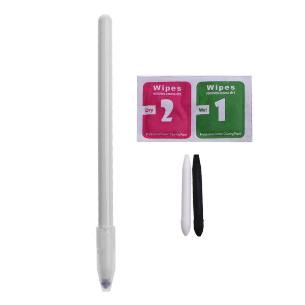 2 i 1 kapacitiv Stylus Skärmpennor Skrivande Ritplatta Stylus För Tablet för Smart Phones PC Mobilt digitalt tillbehör White