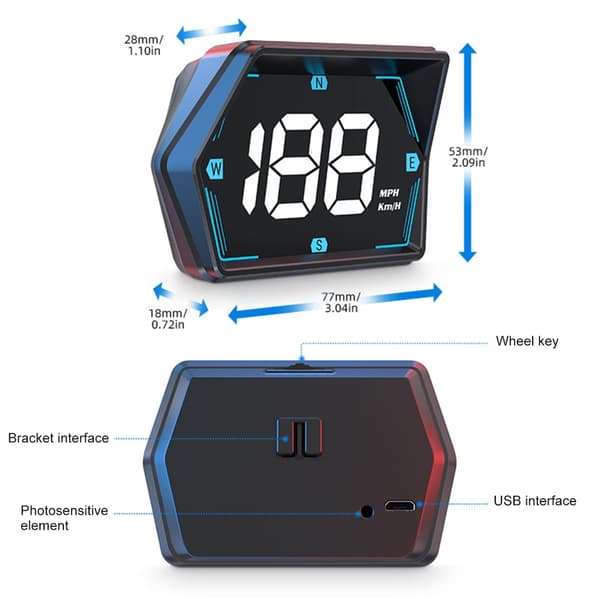 HUD med hög synlighet, Plug & Play Head Up Display, enkel installation för bil