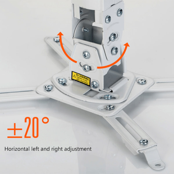 Vit universal takmonteringsfäste passar platt eller sluttande takhöjd Justerbar med förlängningsbar längd