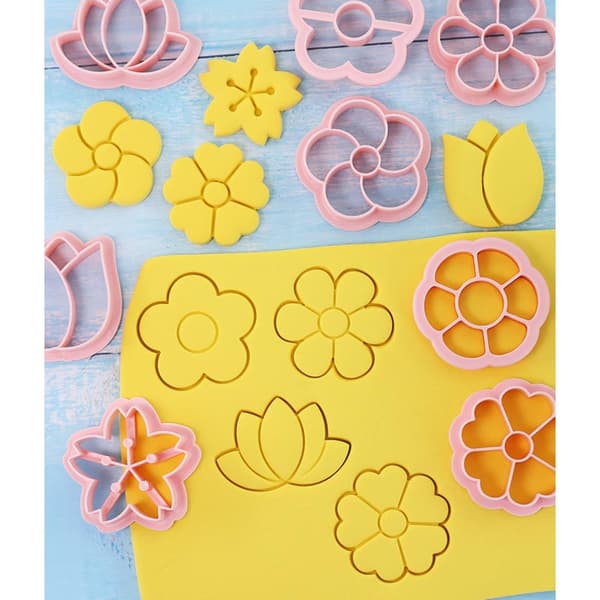 8-pack Blomformade Kakformar för Bakentusiaster, Kex Fondant Präglare
