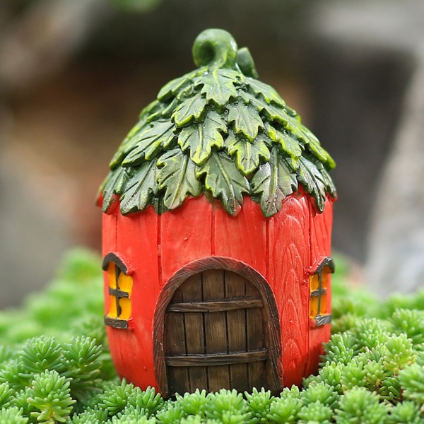 Trädgård Miniatyr Trädgårdshus Liten stuga Hus Miniatyrer Inredning Tillbehör Trädgårdsarbete Dekoration Kit Hartsmaterial 3