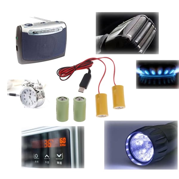 3V 2in1 D LR20 Pariston Eliminatorit USB-virtajohdolla elektronisille leluille