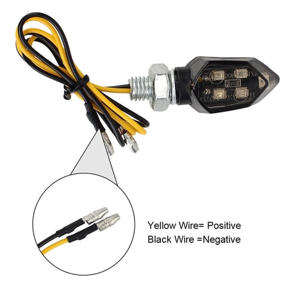 Motorcykel LED Mini Blinkers Ljus 5 LED 12V ABS Starka Indikatorlampor