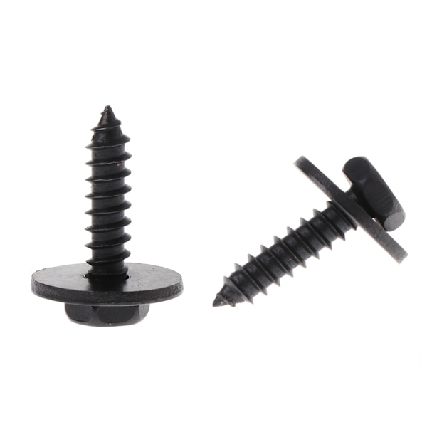 10 kpl 4,8x19mm Itsekierteittävät ruuvit kiinteällä aluslevyllä 8mm kuusiokanta musta