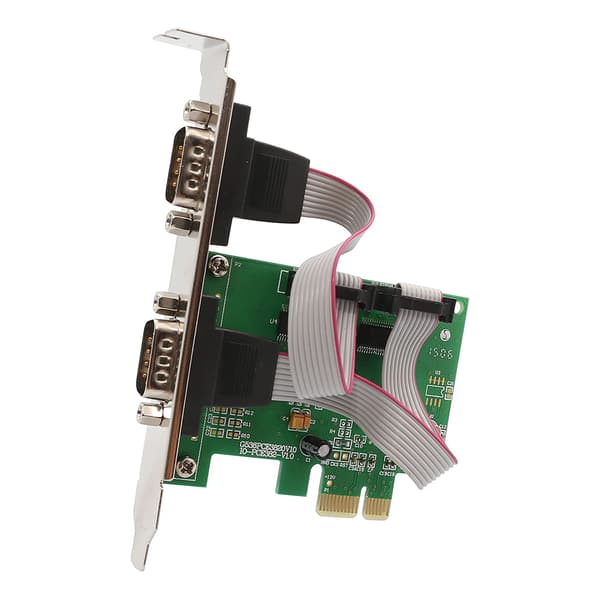 RS232 PCI til Express PCIe til 2 serielle DB9-adapterkort 2,5 Gb/s 1000 kbps RS-232