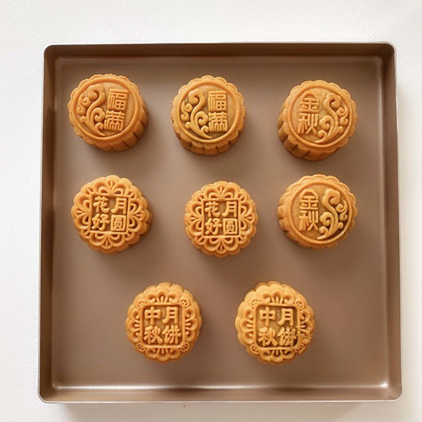 Plast Mooncake Formar Bakning Tillbehör Handpressning för midhöstfestivalen