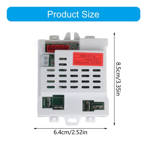 Universell 12V mottakerkort for elektriske lekebiler for barn