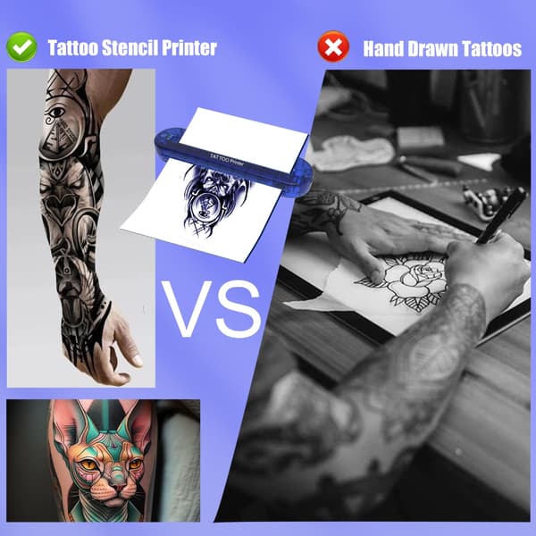 USB tatueringsöverföringsmaskin med integrerade värme- och intrycksfunktioner