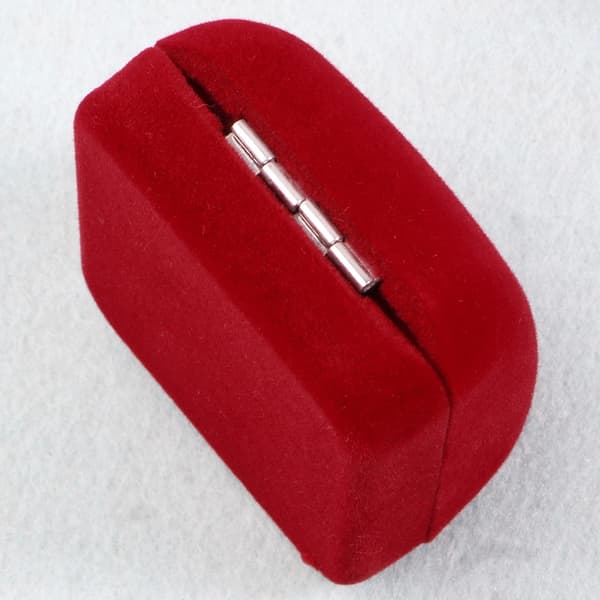 Flip Ring Box Sammet Smycken Presentbox Vigselring Förvaringsfodral för förlovning Bröllopsdag Alla hjärtans dag Black - Single ring 1