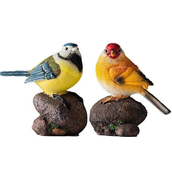 2/3 stk. Havefugl Statue Resin Figur Figur Skulpturer til Udendørs Indendørs Græsplæne Gård