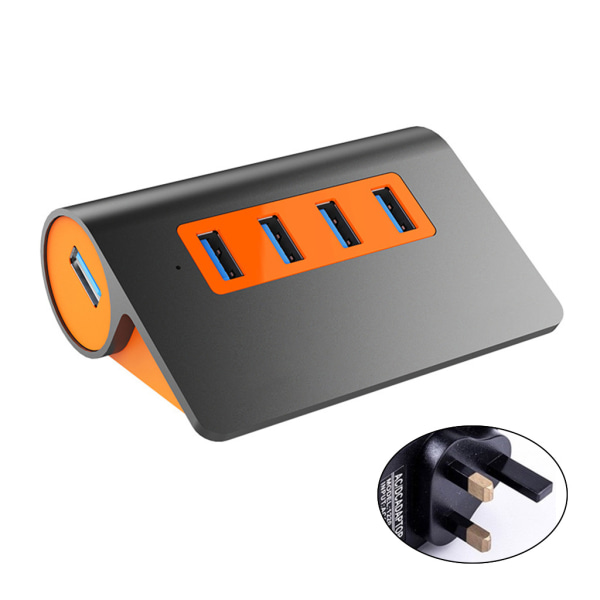 USB3.1 Gen2 HUB 10Gbps Aluminium USB Hub med 12V Strømadapter OTG Splitter 4 Port USB Forlengelse 1m Kabel