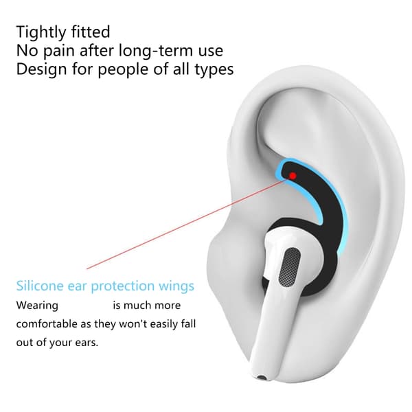 Öronproppar för 4 Hörlursersättning Öronproppar Öronkåpa White 1 pair