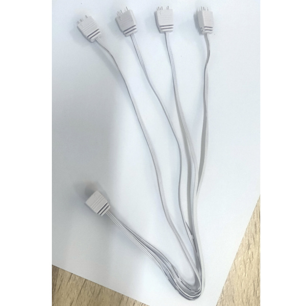 1-till-3/ 1-till-4 5V 3-stifts ARGB splitterkabel 5V hona till hane 3-stifts ARGB-förlängningskabel för 5v ARGB fläktbredda applikationer null - One to three