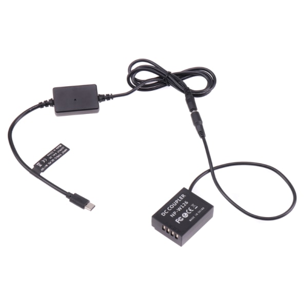Type-C til NP W126 Dummy Batteri Kamera Strømkabel til X-A2 A3 X-E2s X-Pro2 T20 T10 X-T30 Kameratilbehør