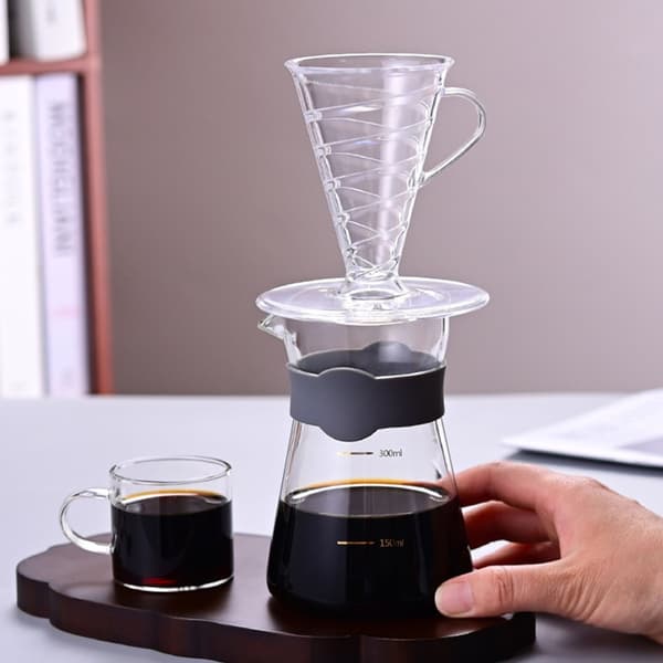 Professionell Kaffedroppskon V-stil Klar Kök Bryggutrustning